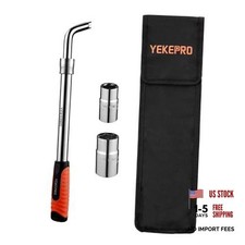 Extendable Lug Wrench with Flip Sockets, 4-in-1 Tire 20.7in 17/19mm,21/22mm 