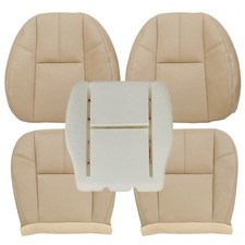 FZJDSD Tan Front Side Bottom Top Microfiber Leather Seat Covers Driver Fo...