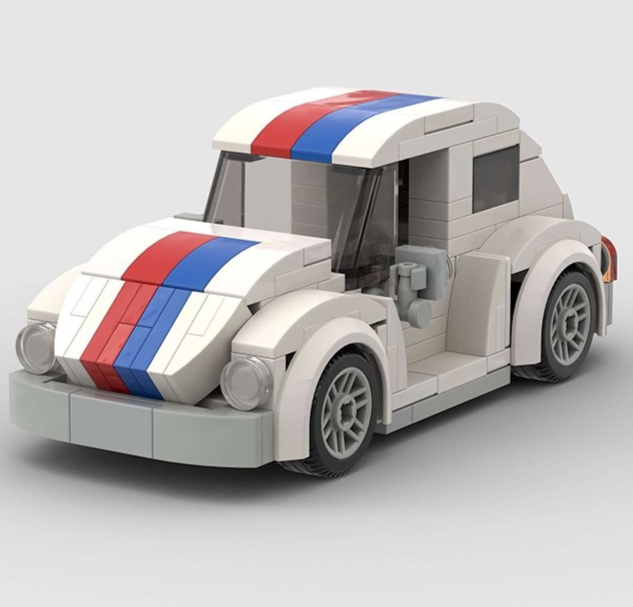 Custom MOC Lego HERBIE Volkswagen Beetle 189 Piece Building Brick