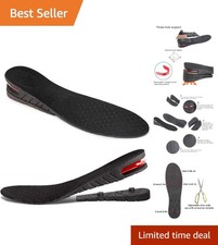 Adjustable 5cm Height Increase Insoles for Men  Women - Elevate Your Confidence