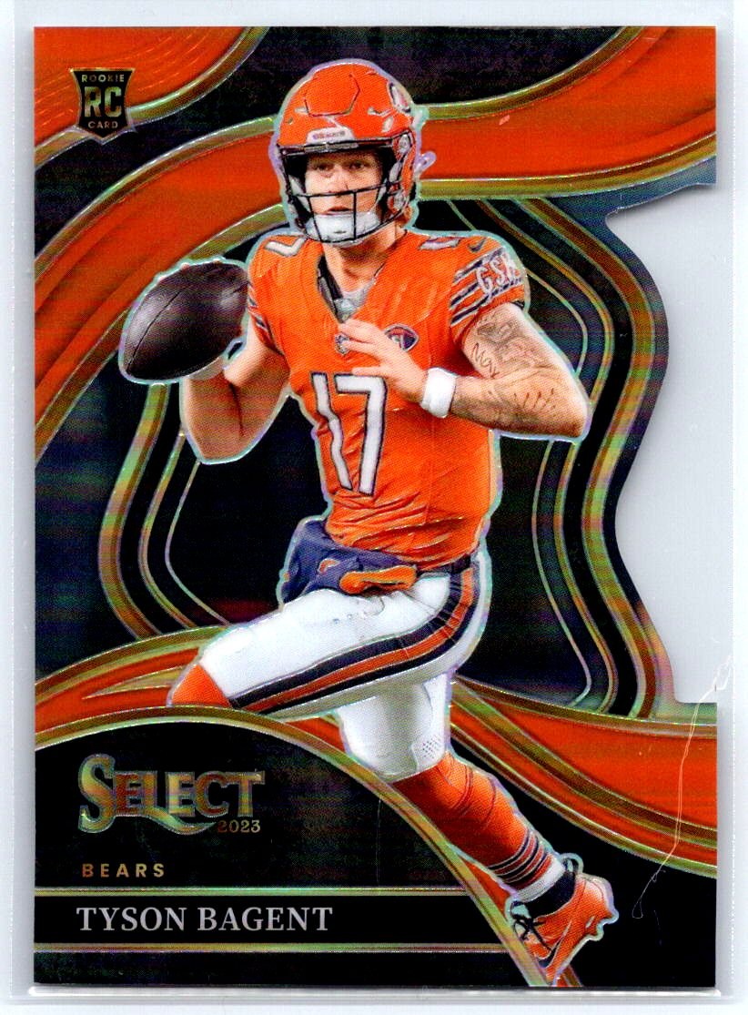2023 Panini Select #208 Tyson Bagent Orange Prizms Die Cuts #/399