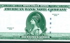 10 1929 ((CHOICE CU)) American Bank Note Company Denomination Test Specimen — photo 1