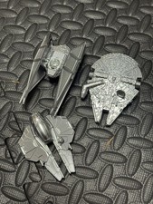 3 HOT WHEELS STAR WARS EXCLUSIVE METALLIC DECO MILLENNIUM FALCON And More