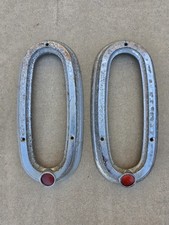 Original 1950 Studebaker Taillight Lens Bezel Trim Right Left Rear Pair Oem 50
