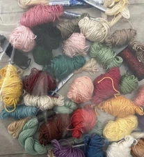 DMC & Bucilla Perle Cotton Needlepoint Embroidery, Crewel ( mixed bag ) 