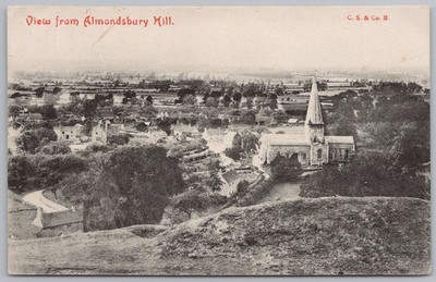 ALMONDSBURY HILL, Postkarte von CS & Co, Duplex Poststempel Almondsbury 1906