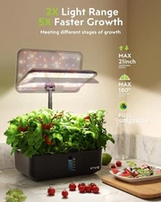 Smart 12-Pod Hydroponics Growing System - Indoor Garden with Adjustable Height