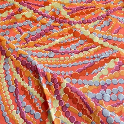 1 YD Novelty Bead Print Fabric Cascades Westminster Cotton Orange