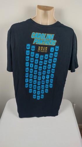 Carolina Panthers Nike NFL 2015 Super Bowl 50 Shirt Size 2XL Player Roster - Picture 13 of 17