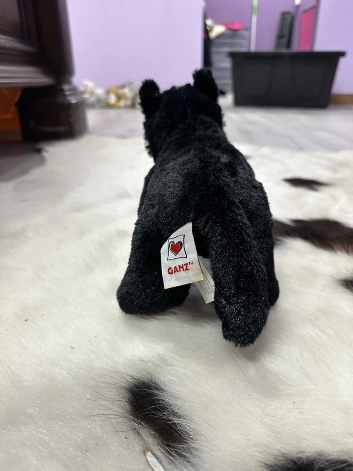 Black Wolf Black Hard Nose HM700 Ganz Webkinz Plush 10"Rare NO CODE - Image 3 of 4