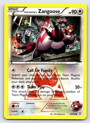 Team Magma's Zangoose 22/34 Double Crisis
