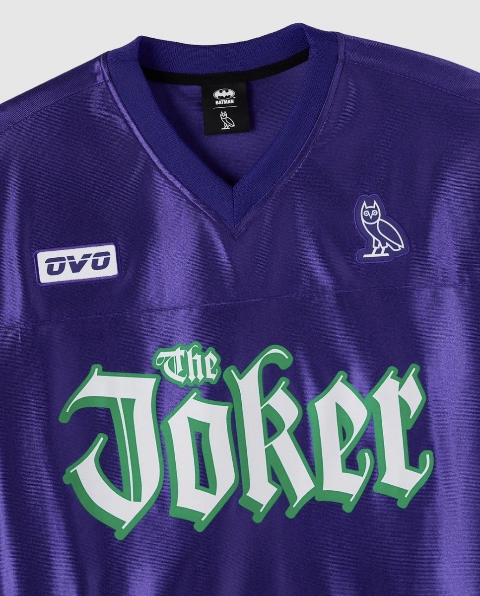 OVO Batman Joker Purple Jersey Limited Edition Men's Short Sleeve