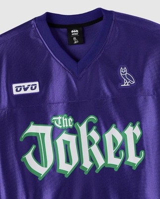OVO Batman Joker Purple Jersey Limited Edition Men's Short Sleeve