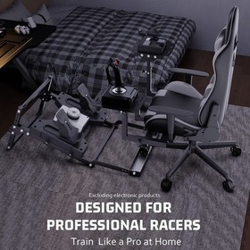 Hottoby Flight Racing Joystick Bracket with Gaming Chair and Pedal Mount