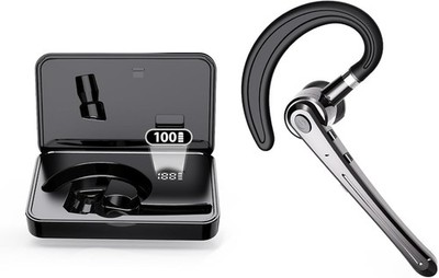 Trucker Wireless Mic Blue Parrot Bluetooth Noise Cancelling Headset Earpiece New