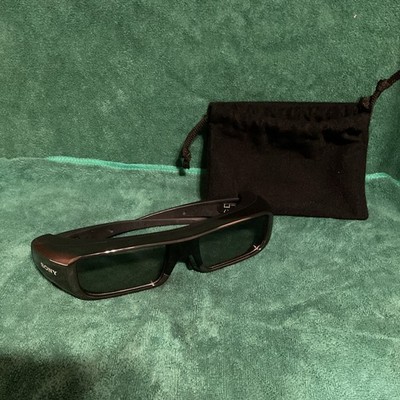 Sony TDG-BR100 3D Glasses Black Lightweight Comfortable with Case