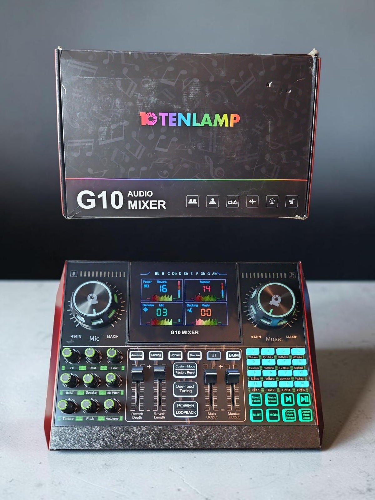 🔥🔊Tenlamp G10 DJ Mixer Audio Console System - 5-Channel Professional DJ Sound