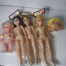 Lot of 5 Vintage Fibre-Craft Doll Bodies  Head Craft Parts NOS 1980s