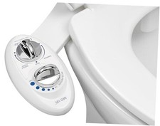 NEO 185 - Dual Nozzle, Self-Cleaning, Non-Electric Bidet Attachment for White