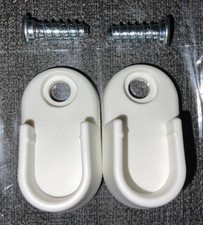 IKEA BRIMNES Wardrobe Rail Brackets Clips WHITE with screws - 157306 X 2