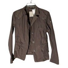 Peuterey Utility Windbreaker Jacket Women's Pockets Brown Size Large