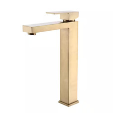 Single Hole Single Handle Tall Bathroom Vessel Sink Faucet Square Bathroom Fauce