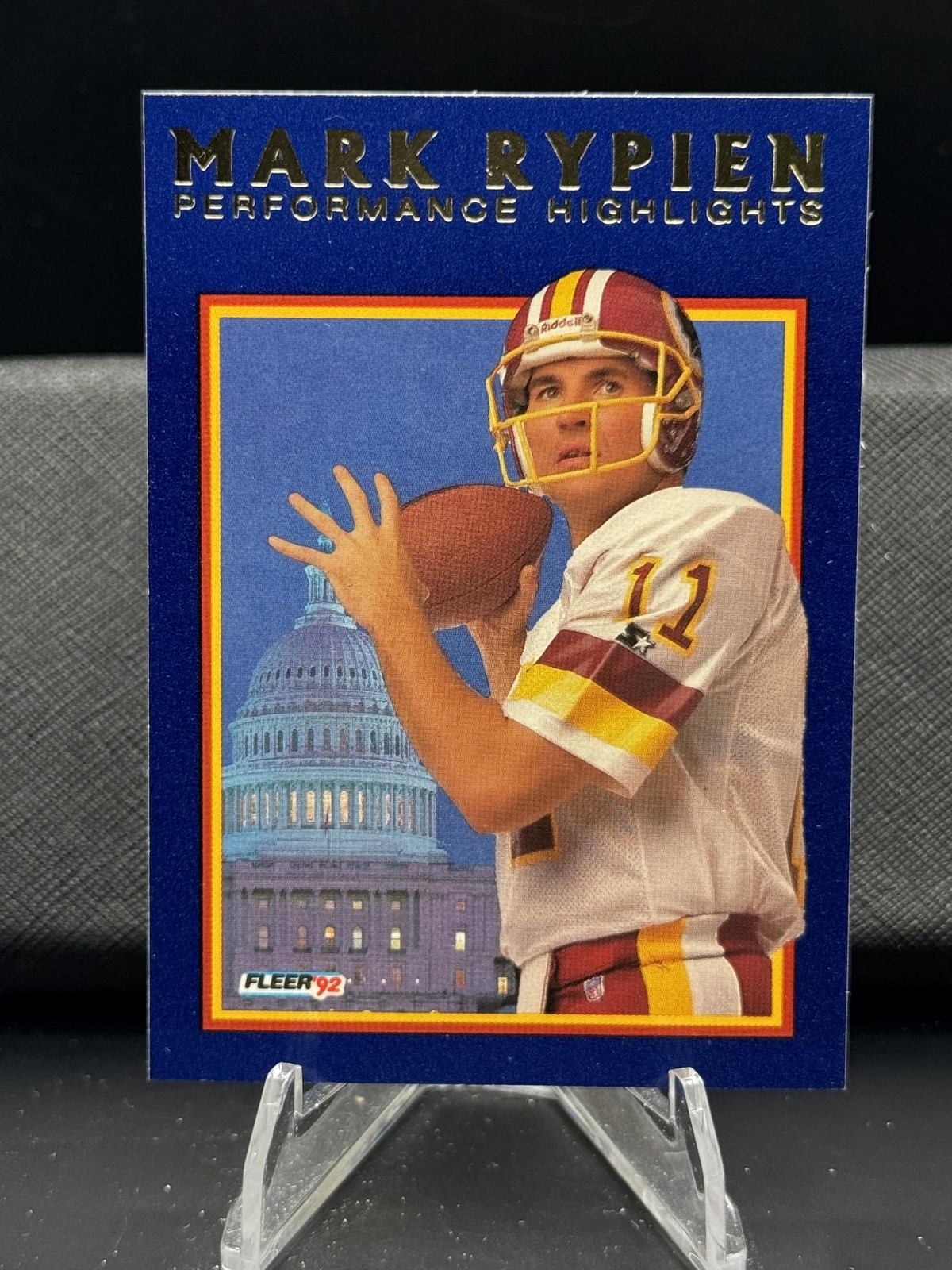 1992 Fleer #9 Mark Rypien Mark Rypien: Performance Highlights