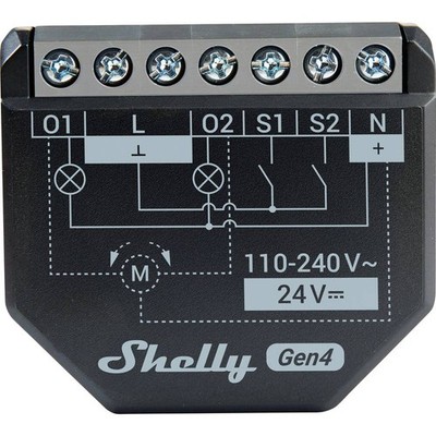 Shelly 2PM Gen4 Steuergerät Bluetooth, Wi-Fi, ZigBee