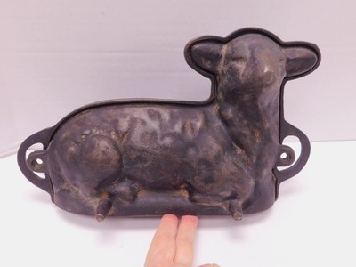 Antique Vintage Cast Iron Lamb Mold Easter Cake