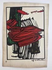 Roy Lichtenstein COA Art Painting Original Drawing Vintage Paper Signed