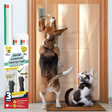 3-Pack Door Protector from Dog Scratching, 40" X 8.2" Clear Dog Scratch Door Pro
