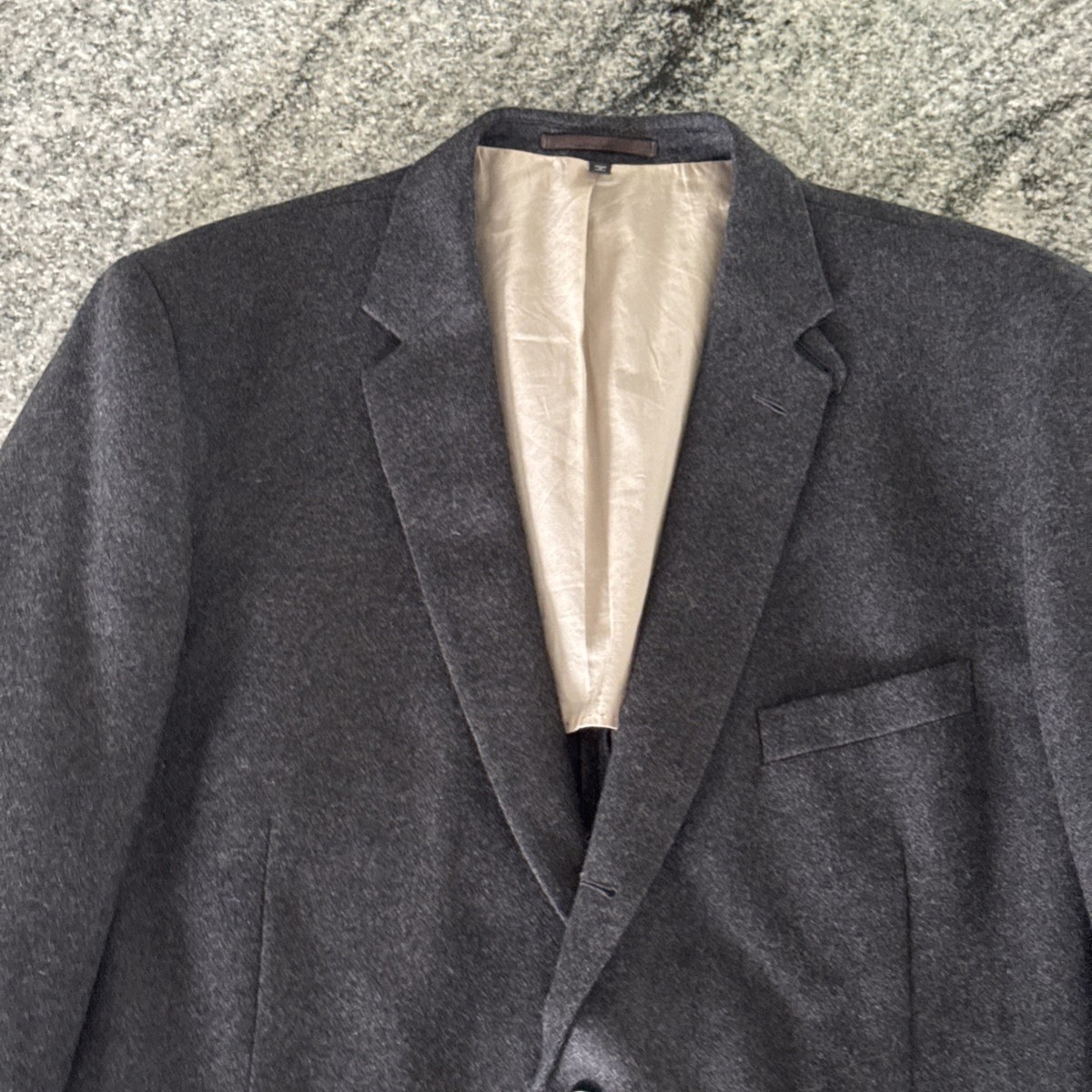 NAUTICA Mens Size 48L 100% Wool Gray 3 Button SportCoat Gear Coat #756 View 2