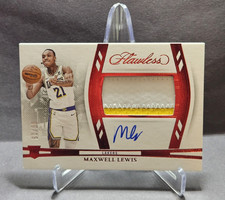 2023 Panini Flawless Maxwell Lewis RPA /15 HPA-MLL Rookie Patch Auto Lakers RC