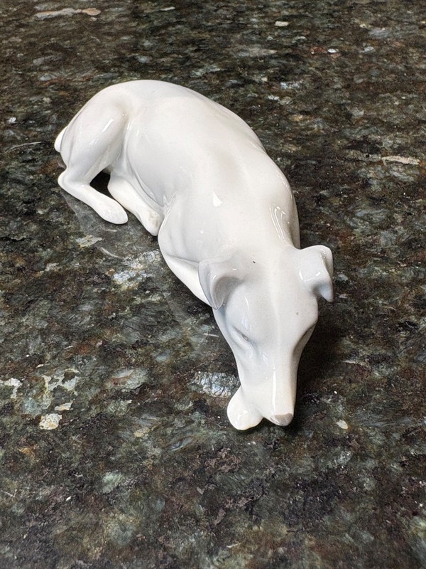 Vintage Pfeffer White Porcelain Germany Jack Russell Smooth Terrier