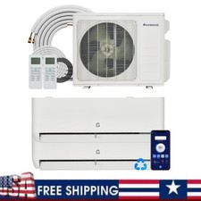 18000 BTU Dual Zone Mini Split Air Conditioner Heating System 12K 12K 24 SEER2