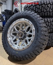 20x10 Fuel Fc881 Surge Silver Wheels 35 At Rt Tires 6x5.5 Chevy Silverado 1500