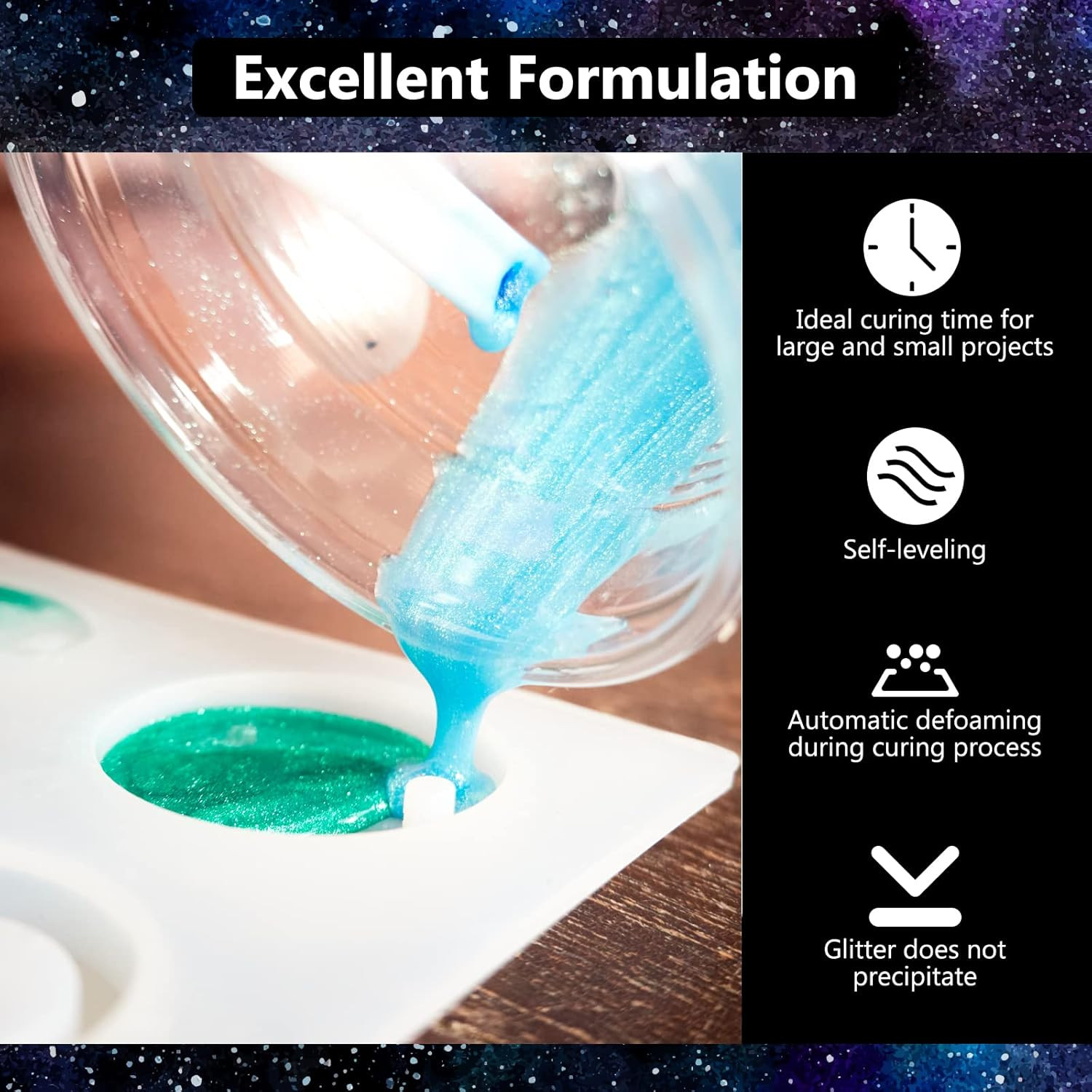 KISREL Epoxy Resin 32OZ - Crystal Clear Epoxy Resin Kit - No Yellowing No Bubble