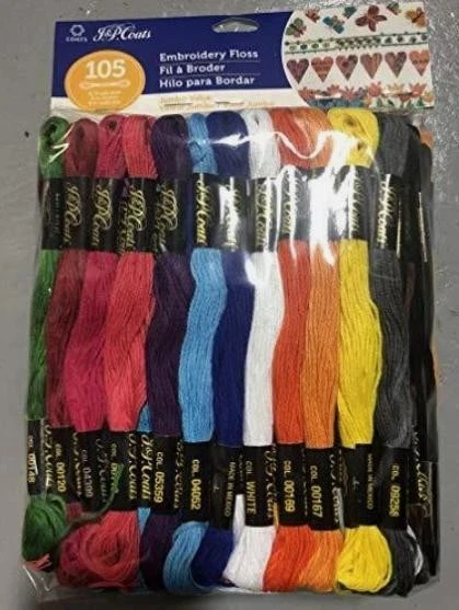 J & P Coats Cotton Embriodery Cross Stitch Floss Thread 105 skeins10 - Image 2 of 2