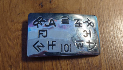 Vintage Chambers Belt Co. - Branding Eisen Messing Gürtelschnalle - Made in USA