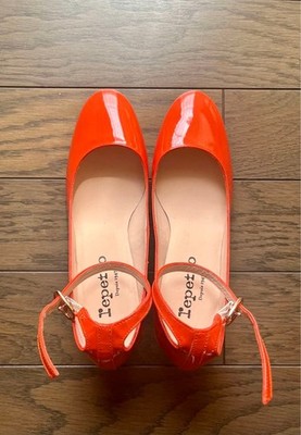 Limited Repetto Patent Leather Ankle Strap Heel Orange Size EU37 / US7 Excellent