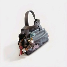 Radley Brown Leather Bag with Charm Bracelet