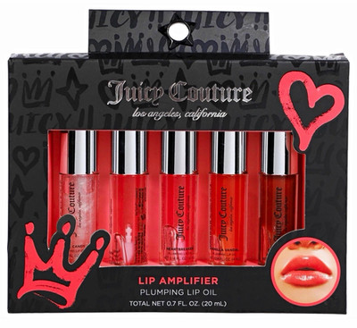 Juicy Couture Lip Amplifier Plumping Shine Lip Oil 5-Piece Set 0.7 fl oz