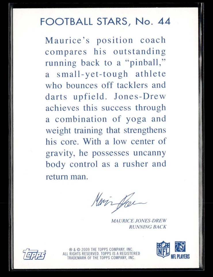 2009 Topps #44 Maurice Jones-Drew Chicle Card Jacksonville Jaguars - Image 2 of 2