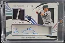 Panini 2021 Immaculate Clearly Clutch Nick Madrigal Auto RC CCR-NM /10