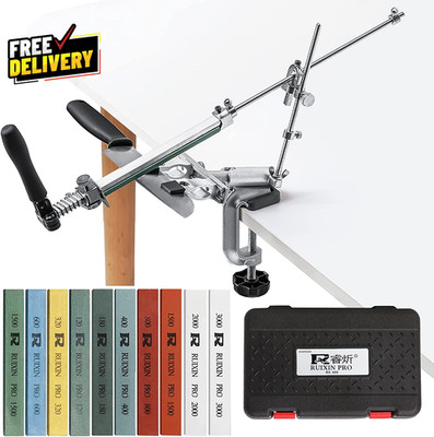  Sharpener Professional Kitchen Set with 10 Whetstones 360° Rotation RX-009 