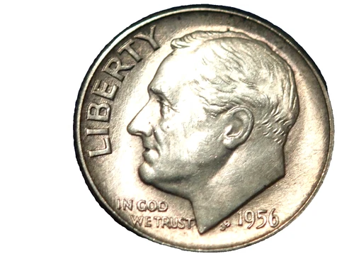 SILVER ROOSEVELT DIME: 1956-P IN UNCIRCULATED CONDITION!