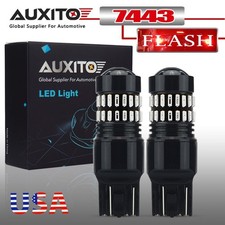 Auxito 7443 7440 Brake Tail Stop Light Red Flash Strobe Blinking 48 Smd Led Bulb