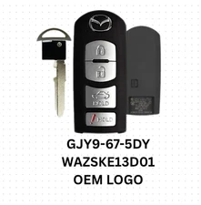 OEM 2014-2018 MAZDA 3, 6 MIATA SMART KEY WAZSKE13D01 W/ UNCUT BLADE