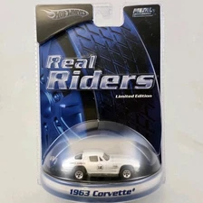 Hot Wheels 2005 K-Mart Real Riders Limited Edition 1963 Corvette White 1/64