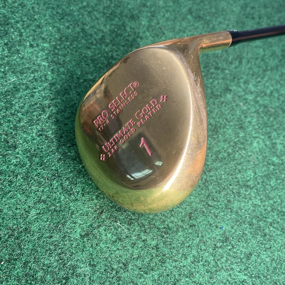 Pro Select Ultimate Gold 24k Gold Plated 1 Wood Driver Regular Graphite RH 44” - Image 3 of 4